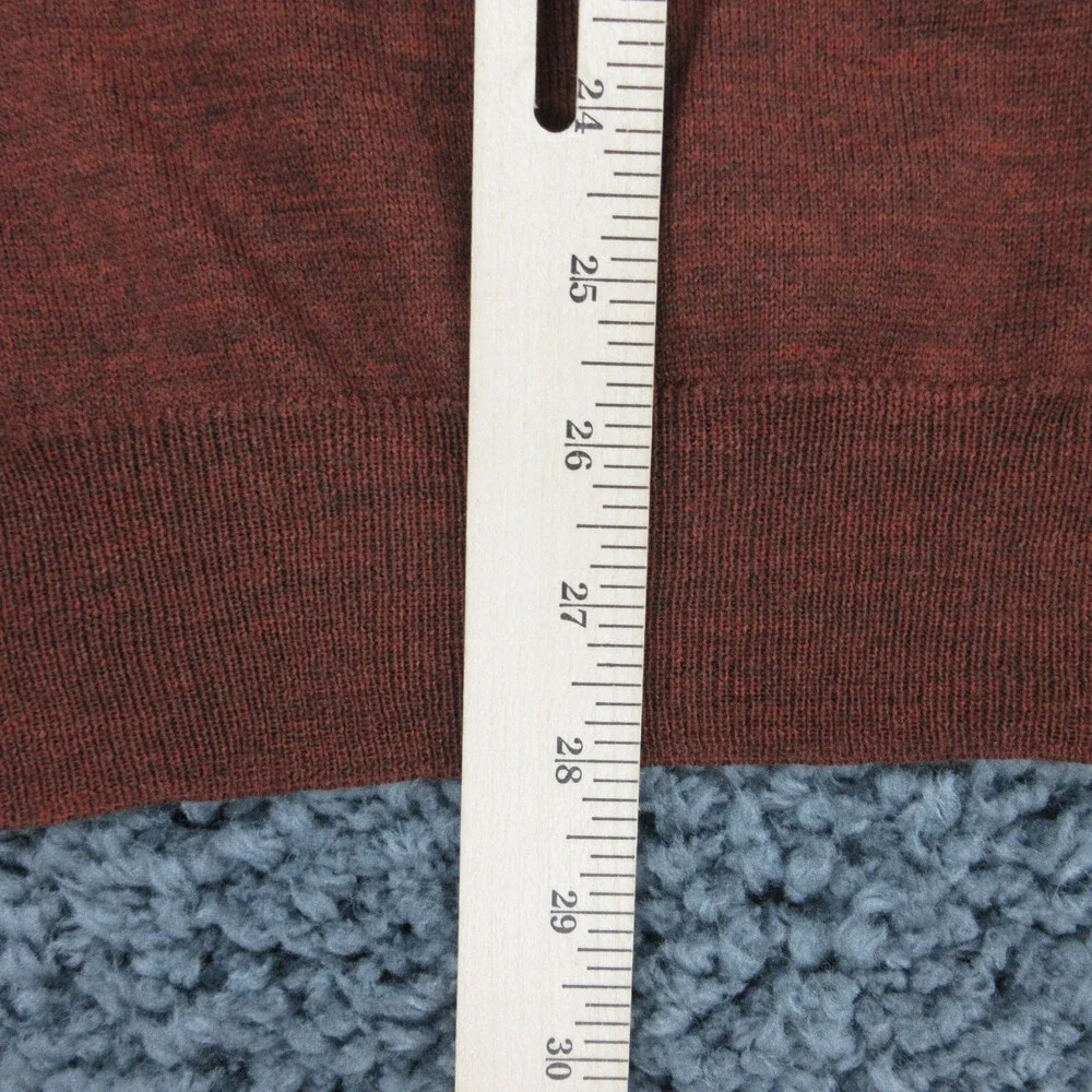 Jos A Bank Sweater Mens Large Brown Heather Wool Long Sleeve Pullover